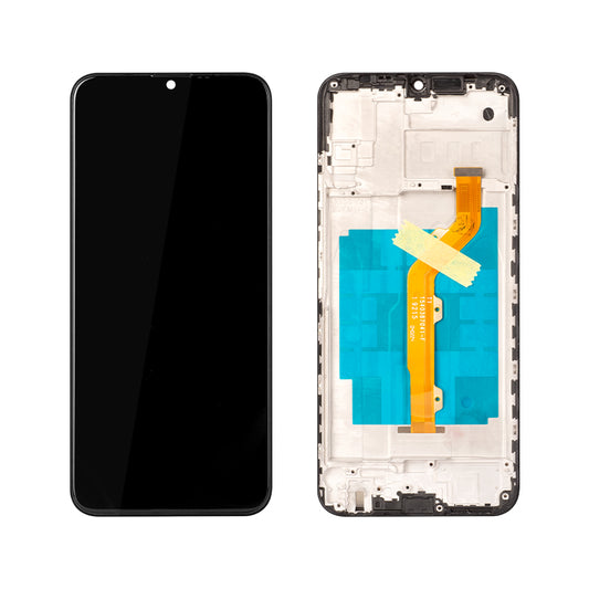 6.52" Display For Infinix Hot 8 Lite LCD Touch Screen Digitizer Replacement with Frame