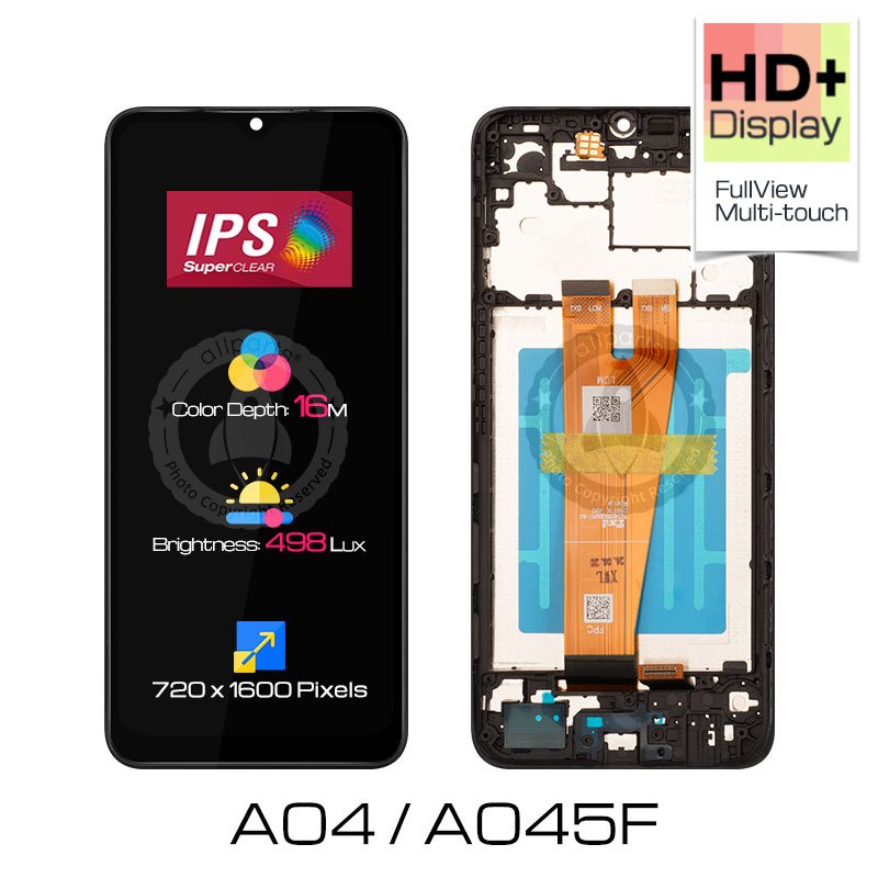 Display for Galaxy A04 LCD Touch Screen Digitizer Replacement With Frame A045F A045M