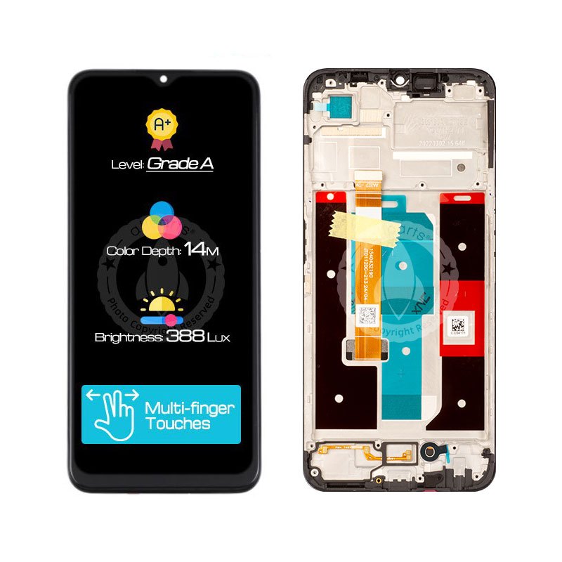 Display for OPPO Realme C35 LCD Touch Screen Digitizer Replacement with Frame RMX3511